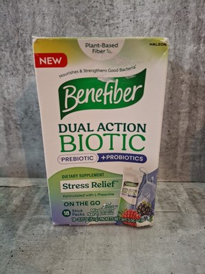 Benefiber Dual Action Biotic On The Go Stick Packs 18ct Mixed Berry BB 12/25(k)
