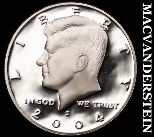 2004-S Silver Kennedy Half Dollar-Choice Gem Proof Lustrous No Reserve #i4590