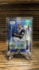2003 Leaf Materials Runelvys Hernandez Mirror Blue Auto /50 Royals