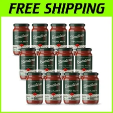 Authentic Italian Organic Tomato Paste - No Salt, BPA-Free Jars, 7 Oz, 12 Pack