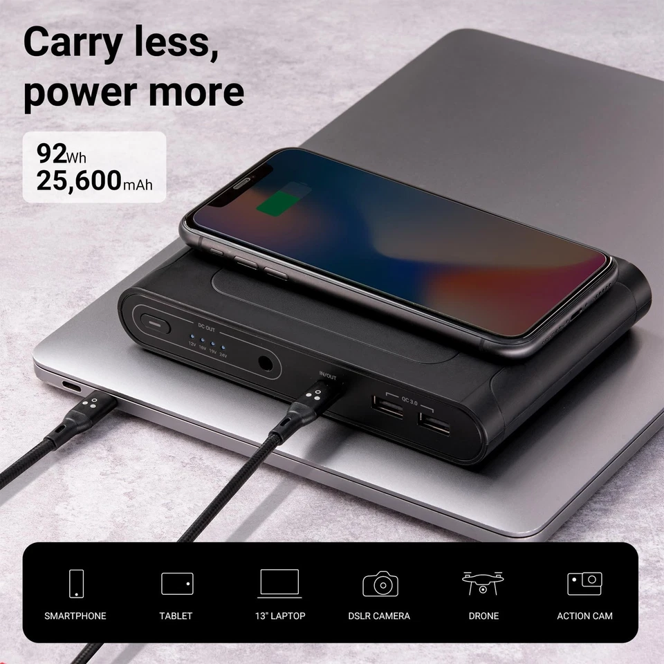 Omni Mobile 25600mah 25600 Laptop Power Bank, Universal Charger for... Fast Ship - Image 3 of 4