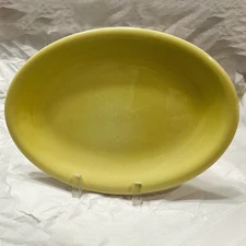 Russel Wright American Modern Chartreuse Oval Serving Platter Steubenville 11"