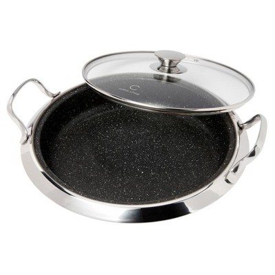 Curtis Stone 12'' DuraPan+ Nonstick Stainless Steel Multipurpose Pan