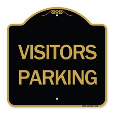 Designer Series - Visitors Parking Heavy Gauge Aluminum Architectural Sign