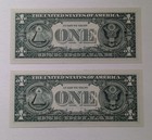 US One Dollar, 2021, 2 Sequencial $1 Bill, Uncirculated, Two Women In US History — photo 2