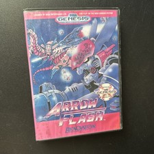 Arrow Flash CIB Sega Genesis 1990 Manual Game In Case Tested Working
