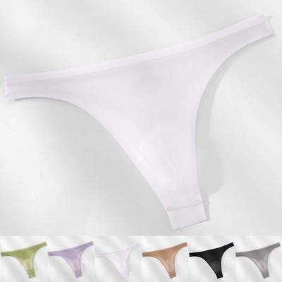 Ultradünner G-String-Tanga aus Eisseide für Herren mit 3D Ausbuchtung Beutel niedrige Taille