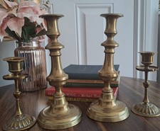 Job Lot of V Beautiful 4 Brass Candle Holder Candlesticks