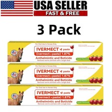 3 Packs Horse Dewormer Paste Apple Flavor New in US Discount Price Effective