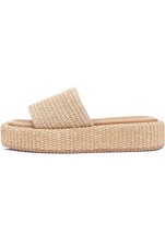 Women  s Platform Straw Woven Sandals Wedge Raffia Rattan Beach Vacation Monrovia