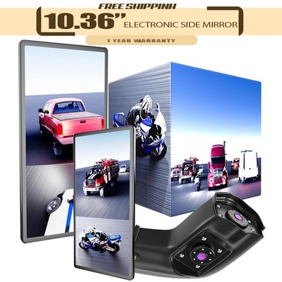 10.36'' Monitor 4CH BSD Side Electronic Rear View Mirror Camera Blind Area
