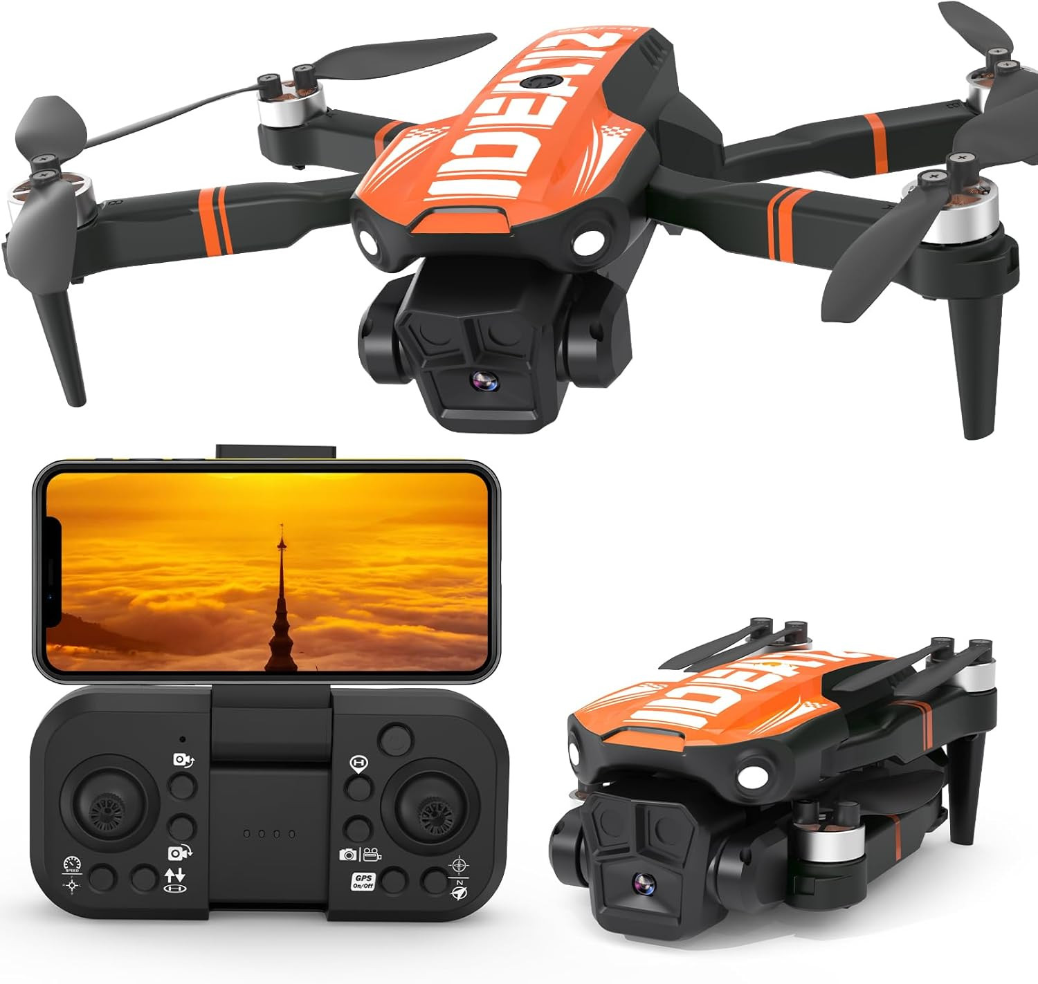 GPS Drone with Camera for Adults, Professional 4K Camera Drone with Brushless Mo