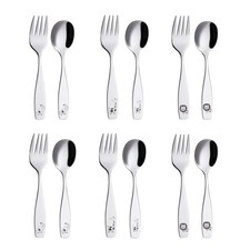 Kids Silverware 12 Pieces Children's Safe Flatware Set Stainless Steel - 6 x ...