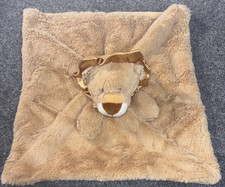 Plush Lion Lovey Security Brown Satin Trim Mane Tan Soft Blanket Blankie