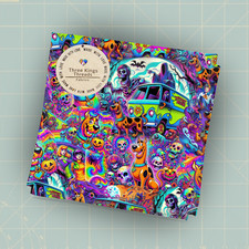 Scooby Doo Halloween Mystery Van DBP 1 Yard Fabric Seamless Design Appr 59x36