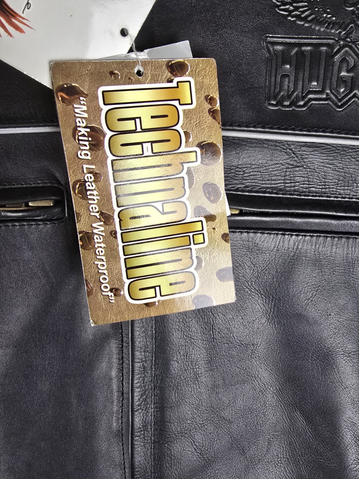 Mens Leather Jacket Small Black Deadstock Road Reflector JB-11 New with Tags