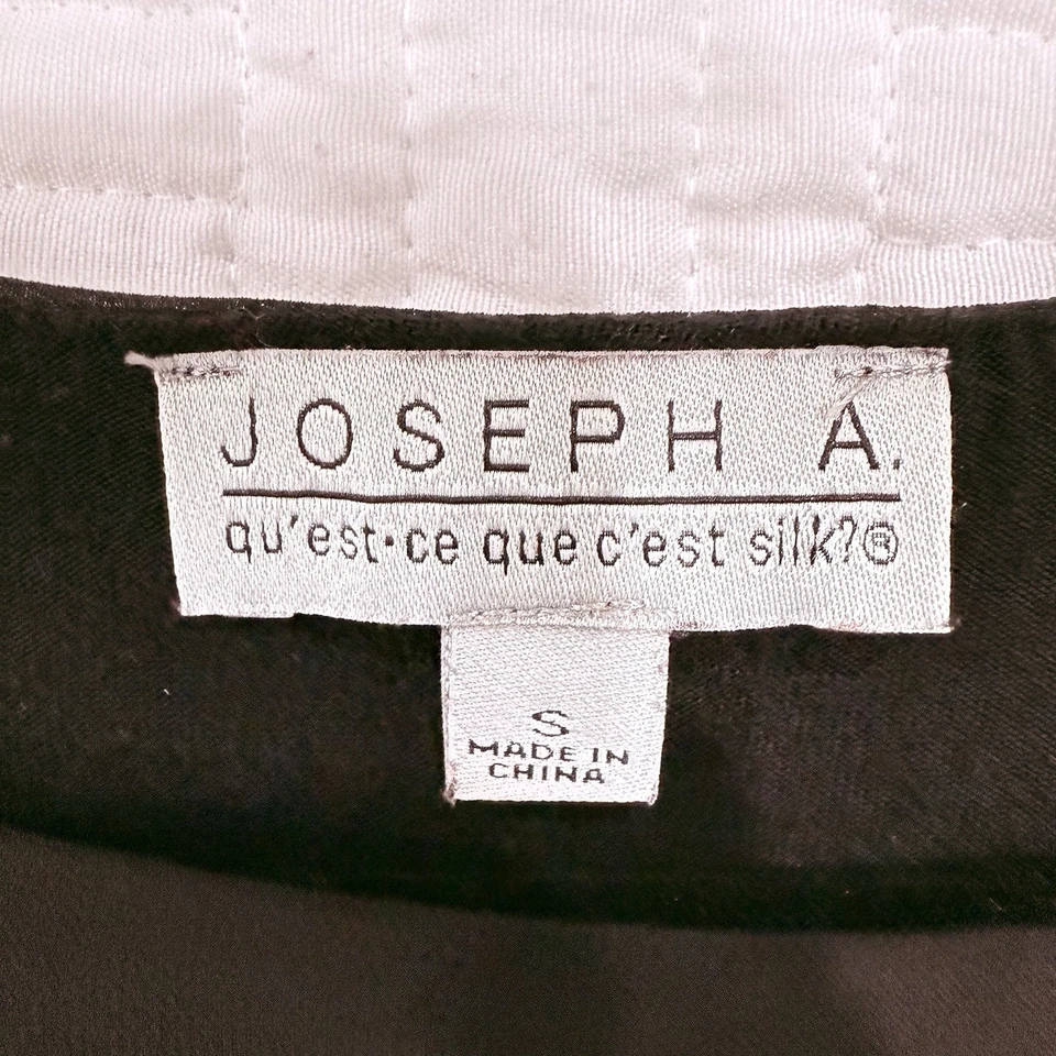 Joseph A blusa negra elegante superpuesta transparente ala de murciélago con tanque incorporado talla S Foto 2 de 4