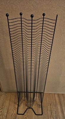 Black Metal Wire Balls CD Storage Rack Tower Holds 120 Stand Y2K Media Disc 37 
