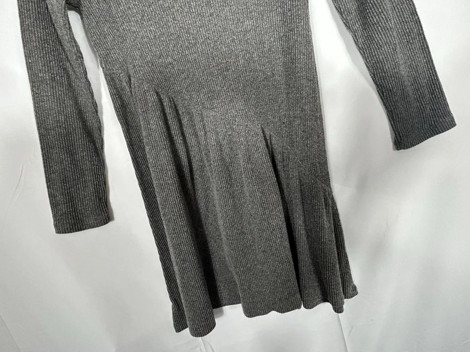 Vestido Suéter Charlotte by Cato Niñas Gris Acanalado Tejido Talla L (14/16) Clásico Foto 4 de 4