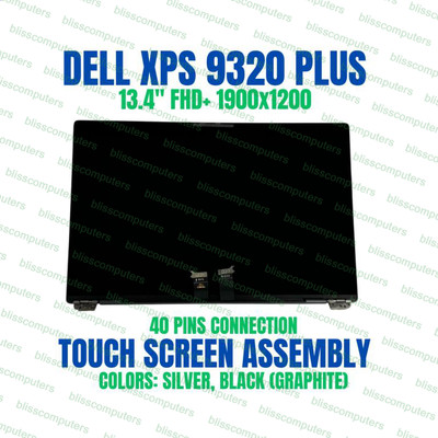 13.4'' Dell XPS 13 Plus 9320 FHD+ LCD Touch Screen Complete Assembly Silver