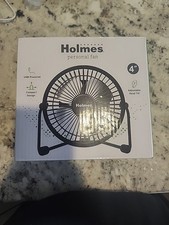 Holmes 4" USB Powered Adjustable Head Personal Desk Fan Black 32510033 12060
