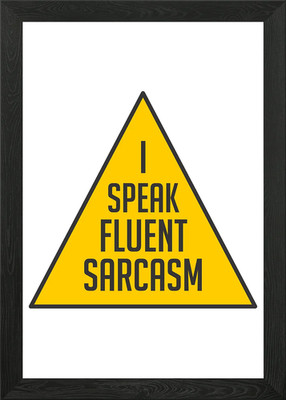 I Speak Fluent SARCASM Gerahmtes Wandbild Poster Leinwanddruck Bild