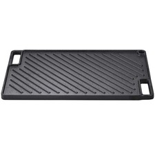 Uimoso 9.7"x16.7" Reversible Cast Iron Grill Griddle for BBQ and Stove Top