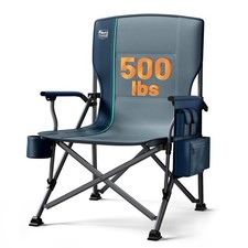 TIMBER RIDGE Oversized Folding Camping Chair High Back Heavy X-Large, Blue