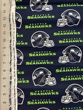 Seattle Seahawks NFL Football Cotton Fabric 1/2 Yard 18 By 58 New