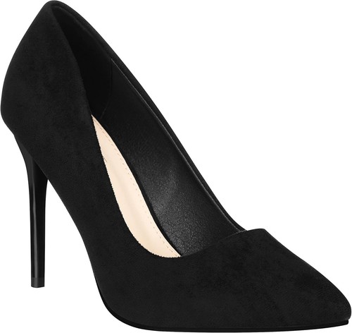 ILLUDE Women's High Heel Pumps Stiletto Heels Pointed Toe 8.5, Black Suede
