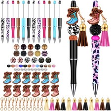 12 Pcs Bachelorette Party Beadable Pens DIY Bridal Shower Pens with 38 Rhines...