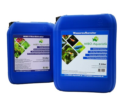 (3,49  /L) MIBO  Wasseraufbereiter Filteraktivator Spar Set 5.000 ml Aquarium
