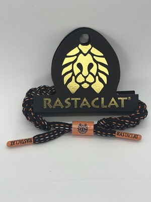 Rastaclat Black/orange/white Braided Shoelace Classic Bracelet