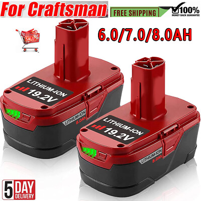 2X 19.2V 6.0Ah for Craftsman C3 Diehard XCP Lithium Battery 11375 PP2025 PP203