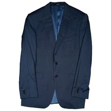 B umler 52 L sport coat navy blue men's jacket blazer business shine elegant chic