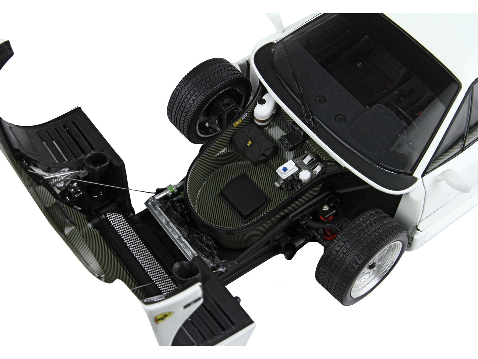 FERRARI F40 WHITE W/DISPLAY CASE 1/18 DIECAST MODEL CAR BY BBR/KYOSHO BBRKS014