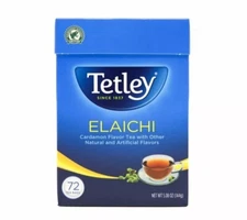 Tetley Elaichi Cardamom Flavor Tea bags 72 Tea Bags (5.08oz -144g) 3 Pack Offer