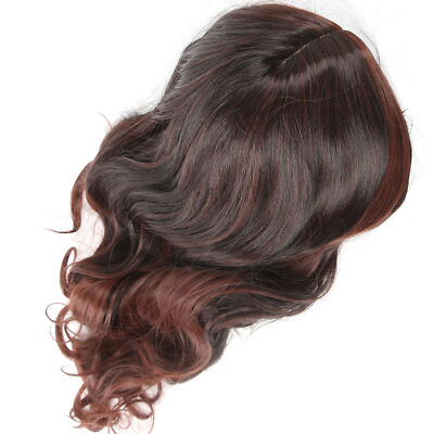 Stylish Black Brown Long Curly Wigs Women Halloween Cosplay Party