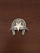 Pewter Horseshoe Wings Nautical Star Belt Buckle NEW Western Rockabilly 2004