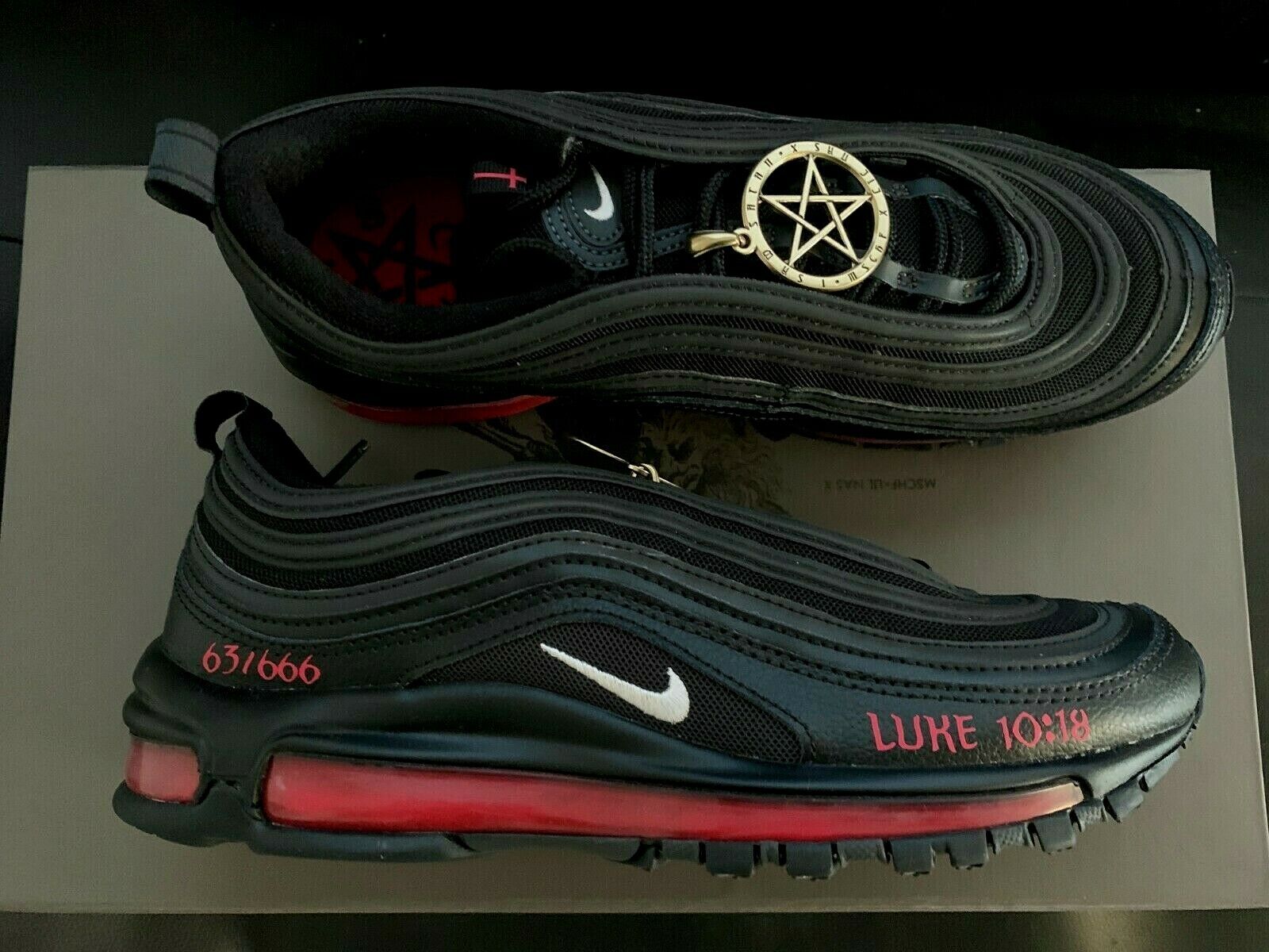 MSCHF Lil Nas X Satan Nike Air Max 97 Shoes #63/666 Size 8 Black Authentic | eBay