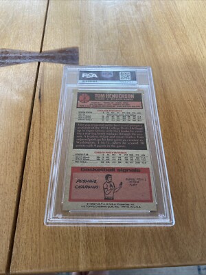 1976 TOPPS #8 TOM HENDERSON HAWKS PSA 9 MINT | eBay