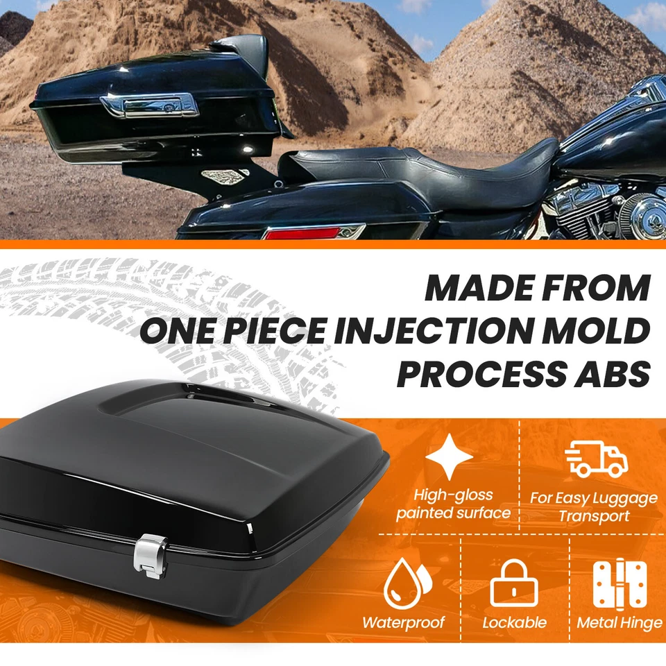 5.5" Razor Pack Trunk Backrest For Harley Davidson Touring Street Road Glide 14+ - Image 3 of 4