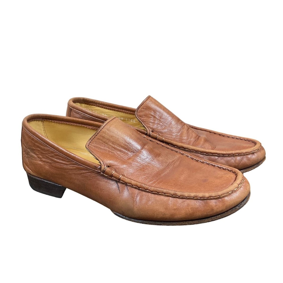 Moreschi Leather Loafers Slip On Shoes Men's 8 Made in Italy | eBay