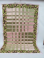 Homemade Baby Quilt Infant Crib  32  x 50 Green and Pink