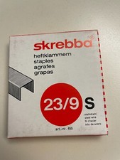 Skrebba Heftklammern 23/9 S Stahldraht 1000er Pack Nr. 455 Org/Neu