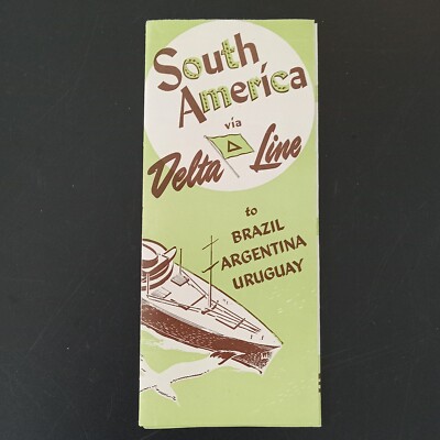 SS DEL NORTE SS DEL SUD SS DEL MAR Delta Line Brochure Deck Plan c1964