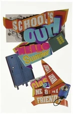 Paper House Productions STDM-0124E 3D Sticker 4.5" x 7" Sheet School's Out