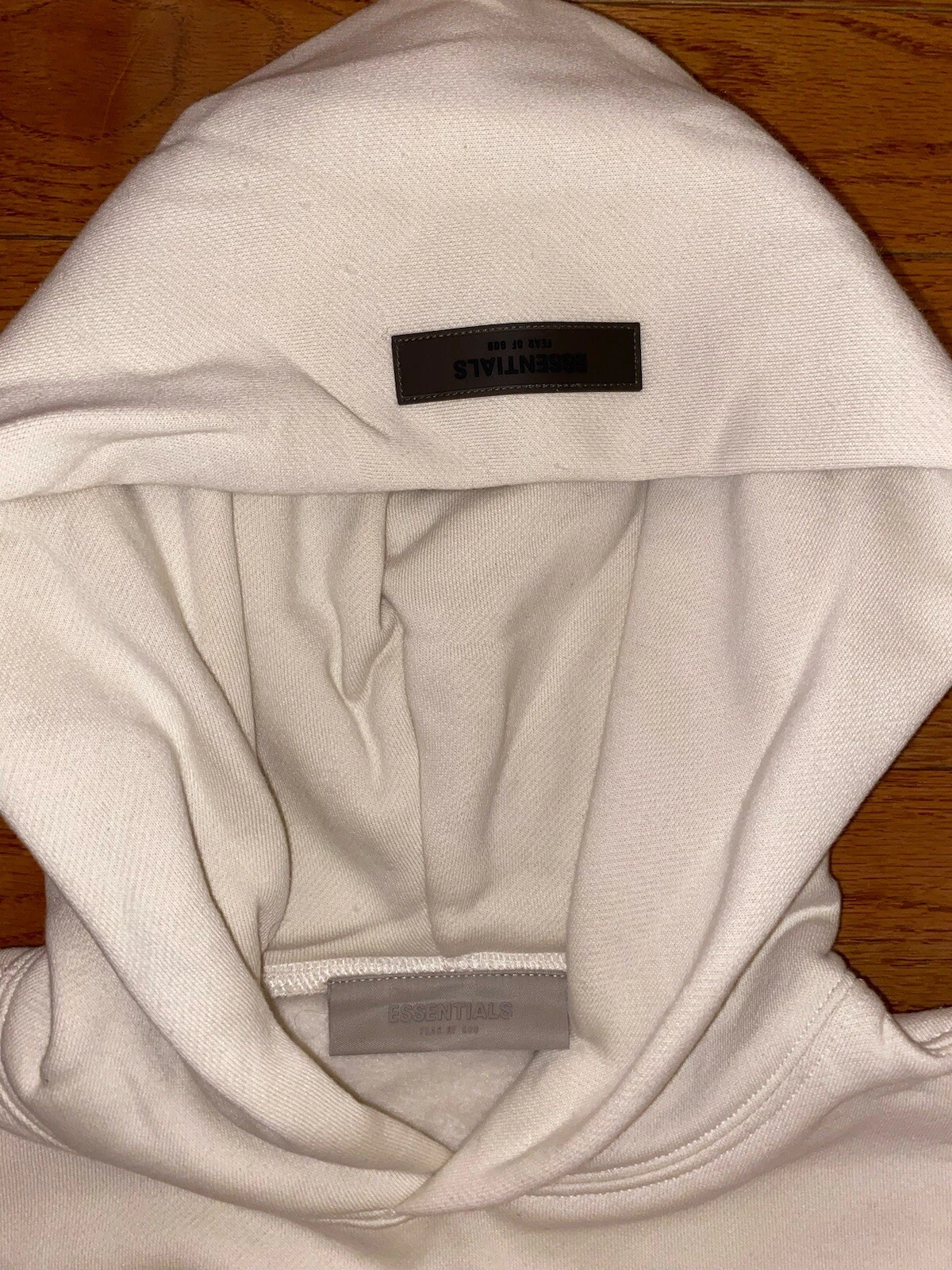 Felpa con cappuccio uomo Fear of God Essentials nuova con etichetta oversize manica lunga nuova