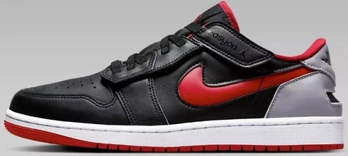 Jordan 1 FlyEase Low Black Cement Fire Red