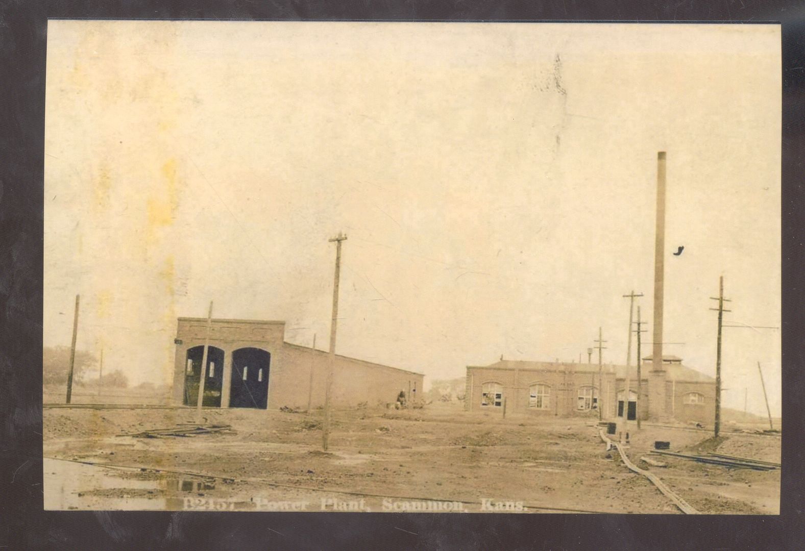 REAL PHOTO SCAMMON KANSAS JOPLIN & [OTTSBURG RAILWAY CO. POSTCARD COPY